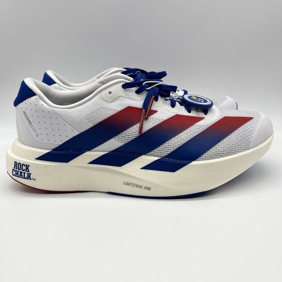 adidas x NCAA Adizero Evo SL Kansas Jayhawks Running Shoes Men's 11 JQ2150